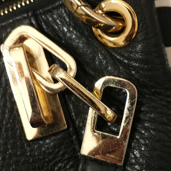 Michael kors black leather golden embellishments large - Picture 14 of 15